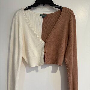 Wild Fable color block cropped cardigan